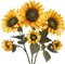 3 Pcs Sunflowers Artificial Flowers with Long Stems Silk Fake Large Sunflowers Decor Faux Sunflower Bouquet Floral Arrangement for Outdoor Indoor Summer Fall Wedding Party Table Centerpieces